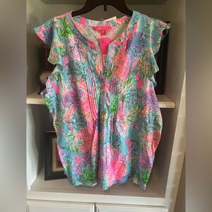 Lilly Pulitzer Women’s Top Summer Beach Vacation Womens L